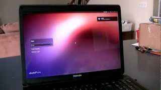 Ubuntu 1210 on Toshiba Satellite L355 [upl. by Shamrao820]