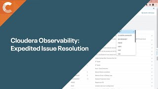 Cloudera Observability  Expedited Issue Resolution [upl. by Daveen609]