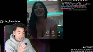 RICEGUM CALLS GIRL HE CHEATED ON ABBY RAO WITH  MIA FRANCIS  RICEGUM LIVESTREAM HIGHLIGHT [upl. by Ailegnave153]