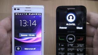 Incoming callampAlarms at the Same Time AlcatelSony Xperia L [upl. by Nitas442]