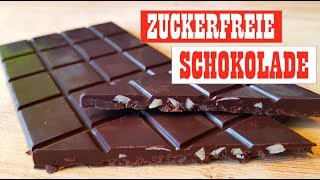 SELBSTGEMACHTE ZUCKERFREIE SCHOKOLADE low carbketo  Rezept amp Nährwerte [upl. by Odoric]