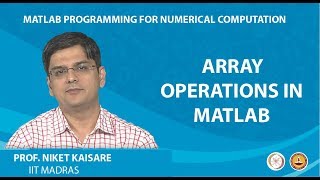 Array Operations in MATLAB [upl. by Enitsirc]