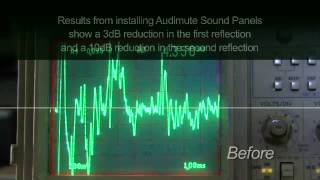 Testing Noise Reduction with Acoustic Panels by Audimute Ping Test [upl. by Wilfred]