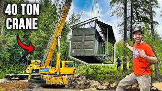 Moving Our Finished Container Home with a MASSIVE Crane [upl. by Aydne]