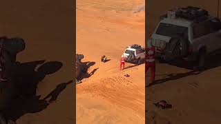 Sebastien Loeb has to be rescued after his crash 😳💥 dakar2023 shorts shortvideo [upl. by Erdnassac420]