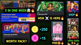 Konami നന്നായി മക്കളേ 😍 free 250 coins  3 campaigns  Msn pack  Manager pack  efootball [upl. by Samanthia]