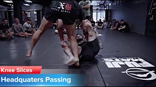 NO GI BJJ Headquarters Passing Knee Slices [upl. by Bancroft359]