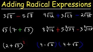 Adding and Subtracting Radical Expressions With Square Roots and Cube Roots [upl. by Livy]