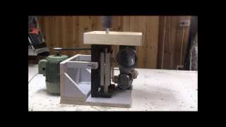 Shop made oscillating spindle sander Dry run [upl. by Cerracchio]