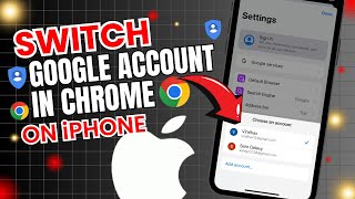 How to Switch Google Account in Chrome in iPhone  iPad  IOS ✅ [upl. by Adnohsek482]