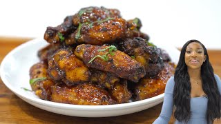 Easy Honey Sriracha Wings Recipe Wings Recipe Air Fryer [upl. by Elia]