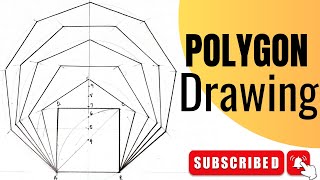 How to draw any regular polygons in engineering drawing [upl. by Godwin]