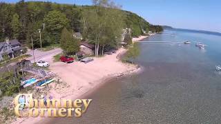 Chimney Corners Resort with Point Betsie light House [upl. by Eelano]