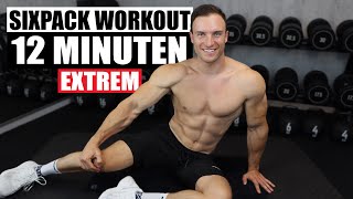 12 Minuten Sixpack Workout für Zuhause  Extrem effektiv  Sascha Huber [upl. by Cos]