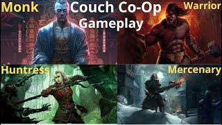 Path of Exile 2 Couch CoOp Gameplay  4 classes [upl. by Bocyaj466]