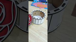 How to make Laser Cut Round Box Birthday Gift Box Wooden Round Box Wedding Ring Box Jewelry Box [upl. by Pretrice]