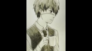 Ken Kaneki  Tokyo Ghoul  Pencil Drawing Timelapse No 29 [upl. by Natala766]