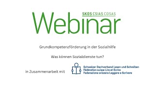 Webinar zur Grundkompetenzförderung in der Sozialhilfe [upl. by Lletnahs]