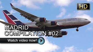 ✈MADRID AIRPORT  PLANESPOTTING  Arrivals Compilation 02✈ [upl. by Whitman158]