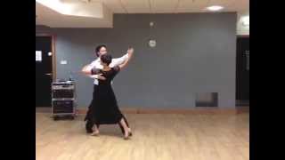 Slow Foxtrot Intermadiate Routine  Inspiration 2 Dance London [upl. by Yatnahc906]