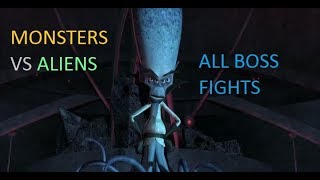 Monsters VS Aliens Game All Bosses PS2PCPS3Wii And XBOX 360 [upl. by Ontina841]