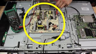 How To Repair A TV That Wont Turn On  How To Replace A TV Power Supply Board  Sony KDL 40W5710 [upl. by Yuht]