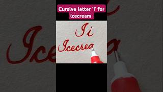 Cursive capital and small alphabet I icecream shortsfeed handwriting shorts alphabet cursive [upl. by Brebner630]