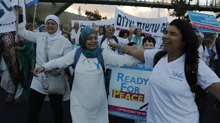 Israel Women march to Jerusalem to ask for peace [upl. by Aleek]