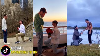 GAY COUPLE TIKTOKS COMPILATION 36  Cute gay proposals 🥰💍✨ [upl. by Aiduan364]