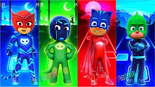 PJ Masks  Catboy 🆚️ Night Ninja 🆚️ Gekko 🆚️ Owlette 🎶 Tiles Hop EDM Rush [upl. by Cole]