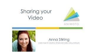 Sharing Your Animoto Video [upl. by Aniaz]