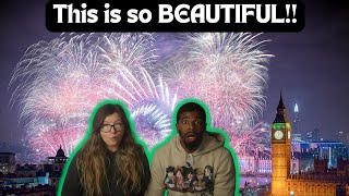 Happy New Year Live 🎆 London Fireworks 2024 🔴 BBC  AMERICANS REACT [upl. by Pillsbury397]