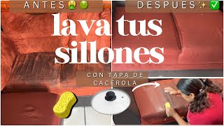 ✅✨COMO LAVAR TUS SILLONES Y SILLAS DE TELA EN CASA SIN GASTAR UN SOLO PESO👌🧽🫧 [upl. by Aitnuahs]