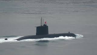 Turkish Navy Type 2091400 Preveze Class Submarine transits Istanbul strait  July 19 2021 [upl. by Aztiray]