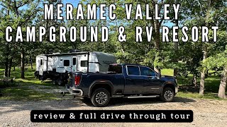 Meramec Valley Campground amp RV Resort REVIEW  FULL DRIVE THRU TOUR [upl. by Aikan]