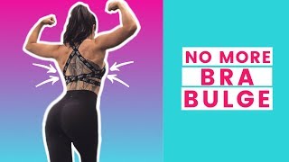 HOW TO GET RID OF BACK FAT Bra Bulge Exercises amp Upper Back Workout [upl. by Simmonds418]