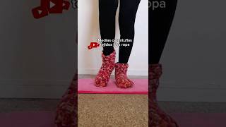 tutorial 👆 pantuflas medias o calcetines tejidos a crochet crochet tejer tejidos [upl. by Aytak]