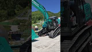 KOBELCO SK210 excavator automobile construction cat concrete operator caterpillar heavy [upl. by Stuppy990]