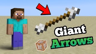 How to Get Giant Arrows in Minecraft  Command Block Tutorial [upl. by Tj]