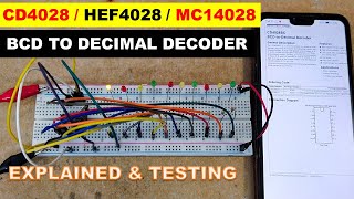 1040 CD4028 BCD to decimal decoder CMOS IC [upl. by Auhso338]