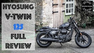 Hyosung Aquila GV125S VTwin Full Review Is this the coolest bobber 125 you can get [upl. by Navonoj702]