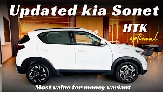 Kia sonet htk optional 2024  New update  Features  Kia sonet optional petrol 937 lakh  sonet [upl. by Ynney]