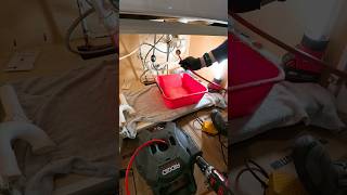 Clearing a kitchen sink drain blockage 💦 plumbing plumber asmr diy draincleaning [upl. by Lladnar819]