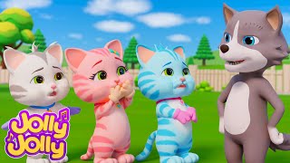 Three little kittens  More  The Cat and Wolf  Jolly Jolly  Learn and Play  Nursery Rhymes [upl. by Yblok]