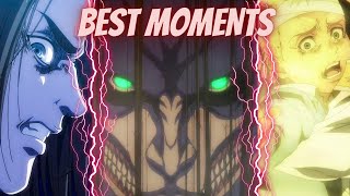 Top 10 Best Moments Of Attack on Titan Season 4 Part 2 [upl. by Golanka343]