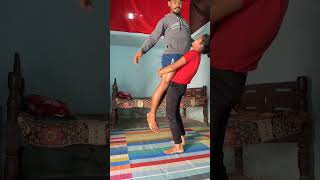 Gali gali teri lah chali jiyo re bahu bali  Activities with brother💕 yoga viral shorts [upl. by Dranik]