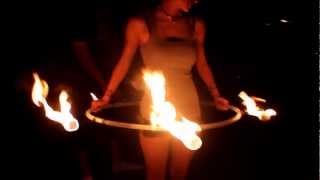 Fire Hoop My First Burn [upl. by Eerihs]