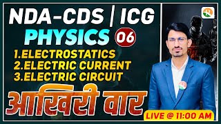 Electrostatics Current amp Circuit PYQ for NDA Physics Practice for NDA  Physics Practice for ICG [upl. by Ennyleuqcaj]