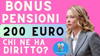 Bonus di 200 Euro per Pensioni Minime Sociali e di Invalidità Ecco Chi Ne Ha Diritto [upl. by Hephzipah]