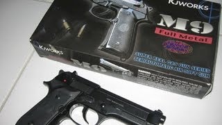 Beretta M92 KJW airsoft gas blowback SHOOTING [upl. by Vernier]